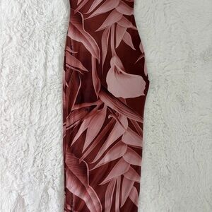 Floral Maxi Dress in Burgundy and Pink